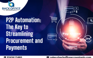 Diagram illustrating the process of P2P automation streamlining procurement and payments.